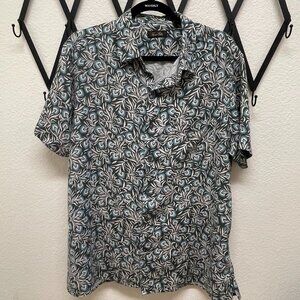 Tasso Ellba men's, short sleeved, button-down, casual print shirt XL